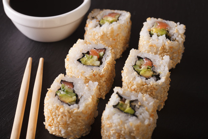 Sushi California rolls (kalifornské rolky)