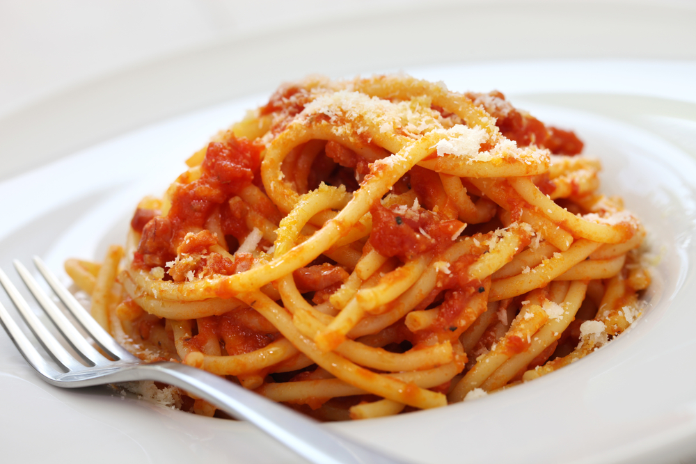 Špagety amatriciana