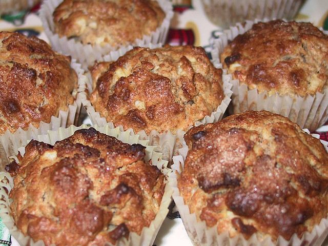 jablečno-čokoládové muffiny